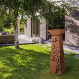 RSC124+SC11 aus 1,5 mm Corten Stahl konische Edelrost Säule + Sc