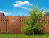 SWCG008 CORTEN Sichtschutzwand incl. Pfosten 